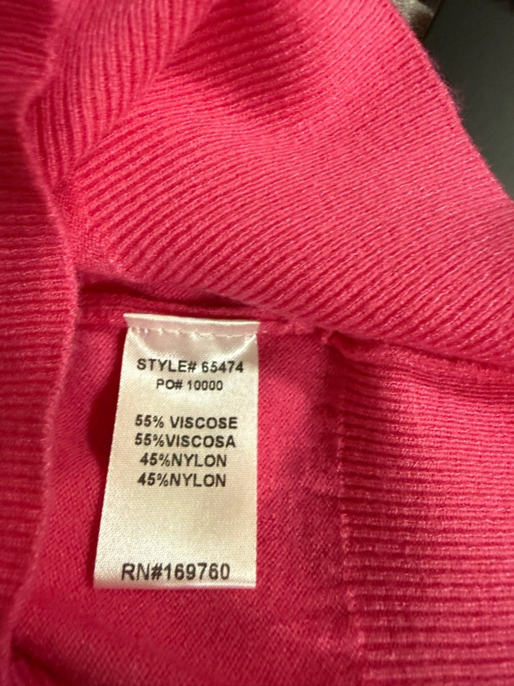 Korye Hot Pink Short Sleeve Knit Top - Picture 5 of 5